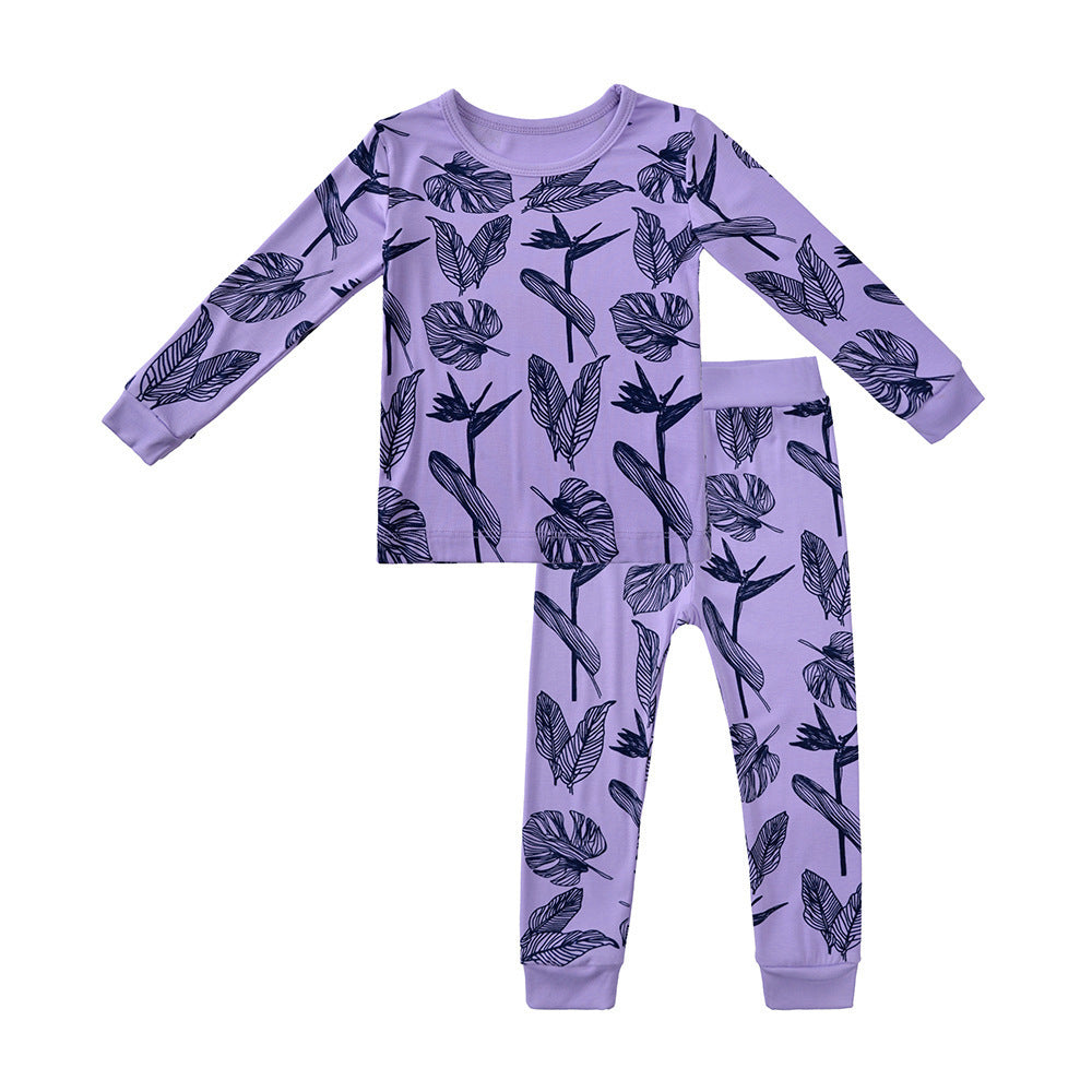Leaf Outline Purple Bamboo Zippie & 2PC Set