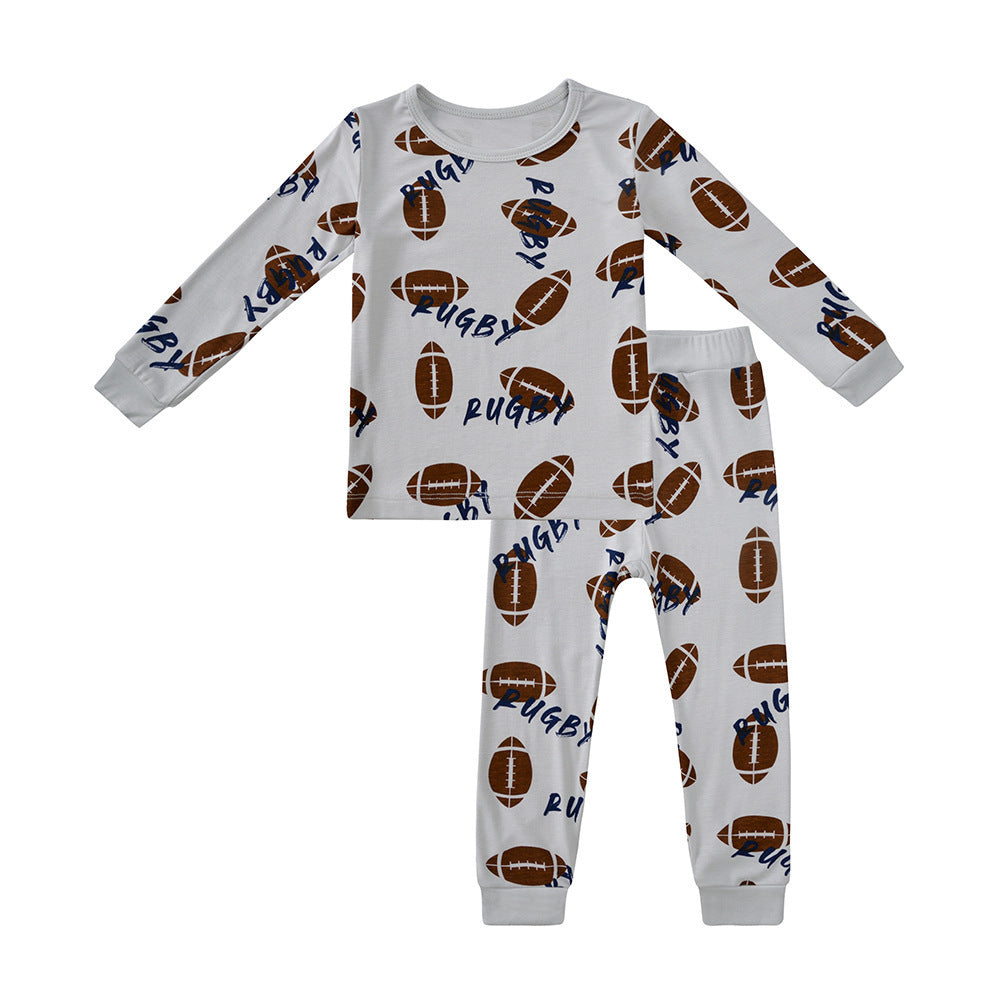 Rugby Football White Bamboo Zippie & 2PC Set
