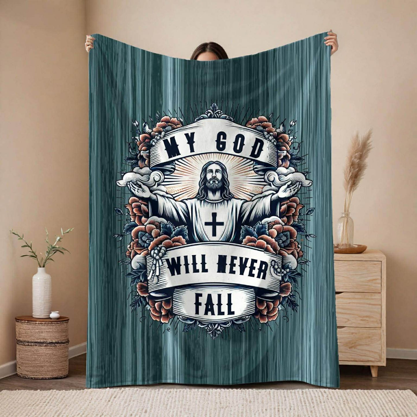 My God Will Never Fail Fleece Blanket