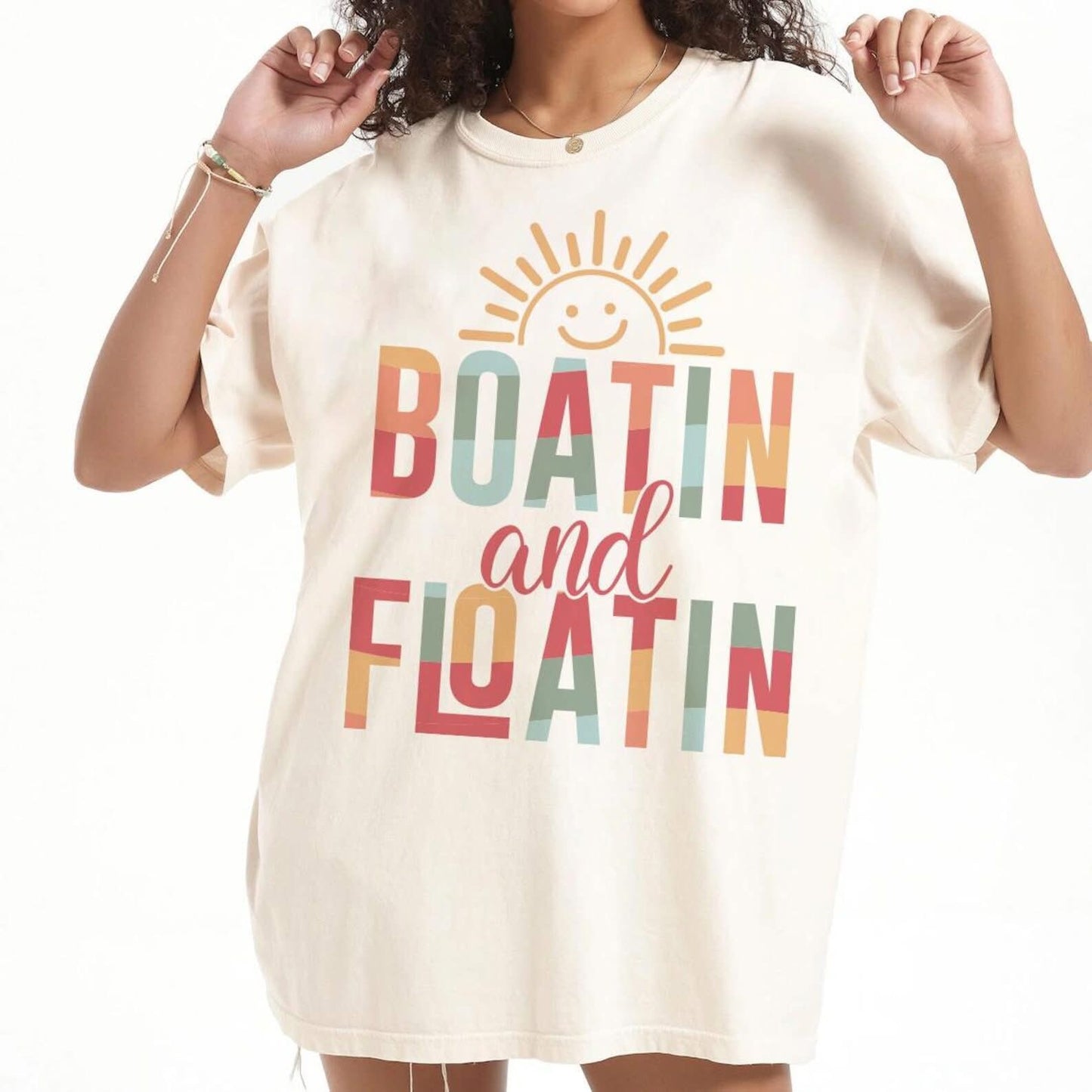 *SALE* White Boatin' And Floatin' Tee