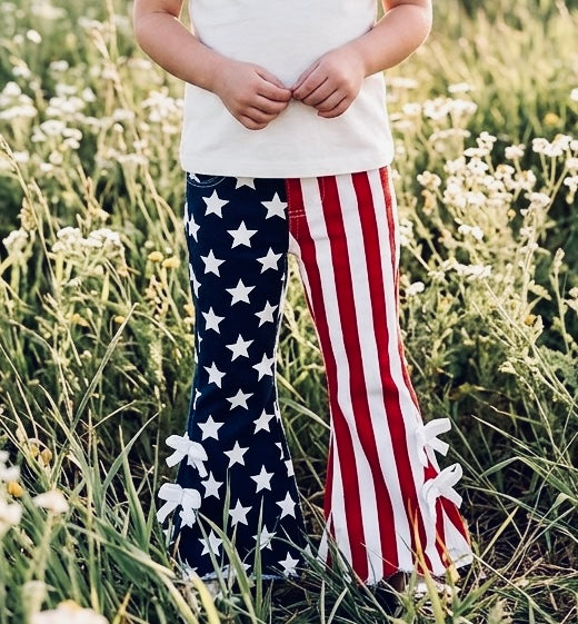 Red White Blue + Bows Denim Jeans