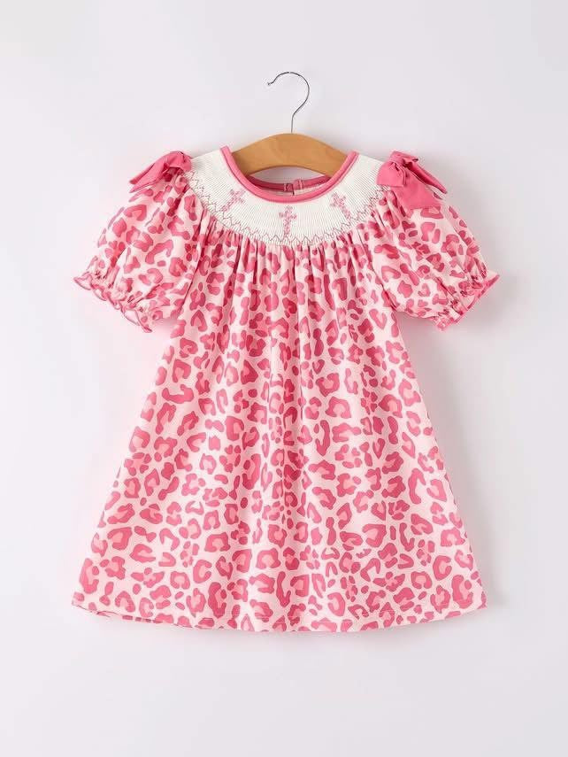 3 Cross Leopard Smock Dress