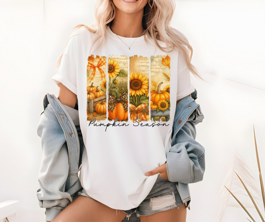Sunflowers & Pumpkins Brush Strokes TShirt