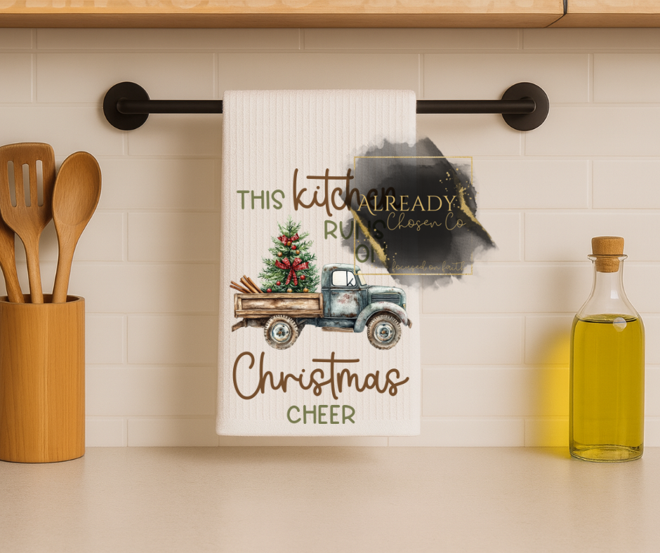 Tea Towel - This Kitchen Runs On Christmas Cheer
