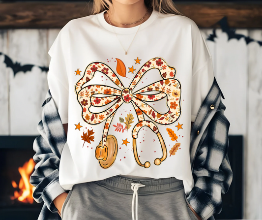 Fall Leaves Stethoscope TShirt