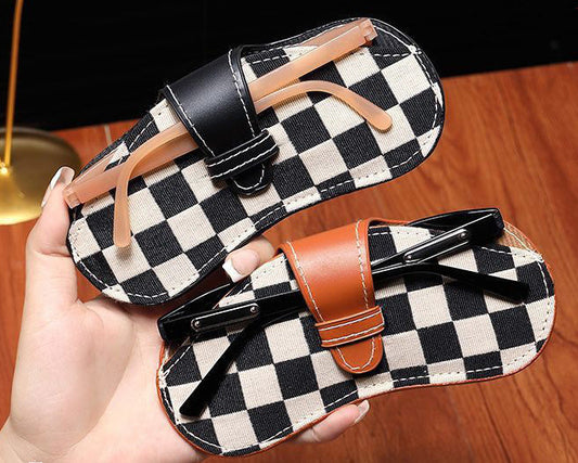 Checkered Sunglasses Case Holder