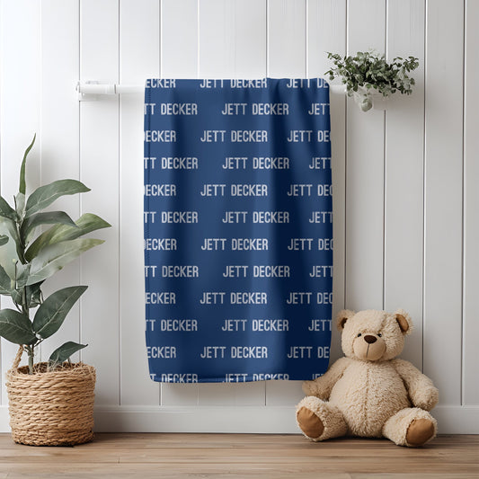Custom Name Fleece Blanket - Jett Decker Style