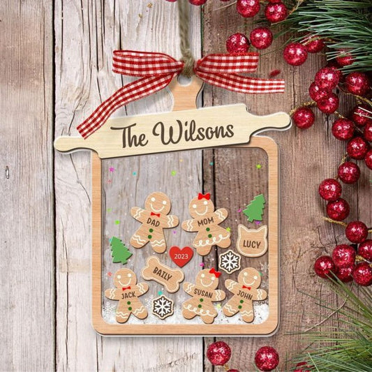 Family Gingerbread Christmas Ornament