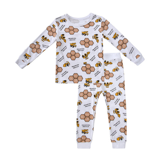 Technical Vehicle White Bamboo Zippie & 2PC Set
