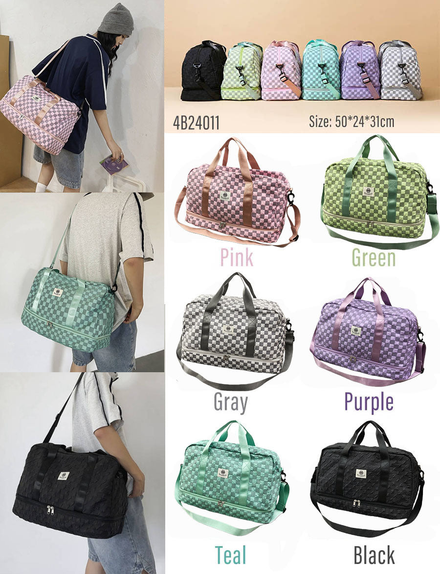 Bubble Checkered LARGE Weekender Bag