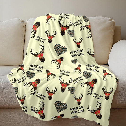 Better Aim Than Cupid Fleece Blanket
