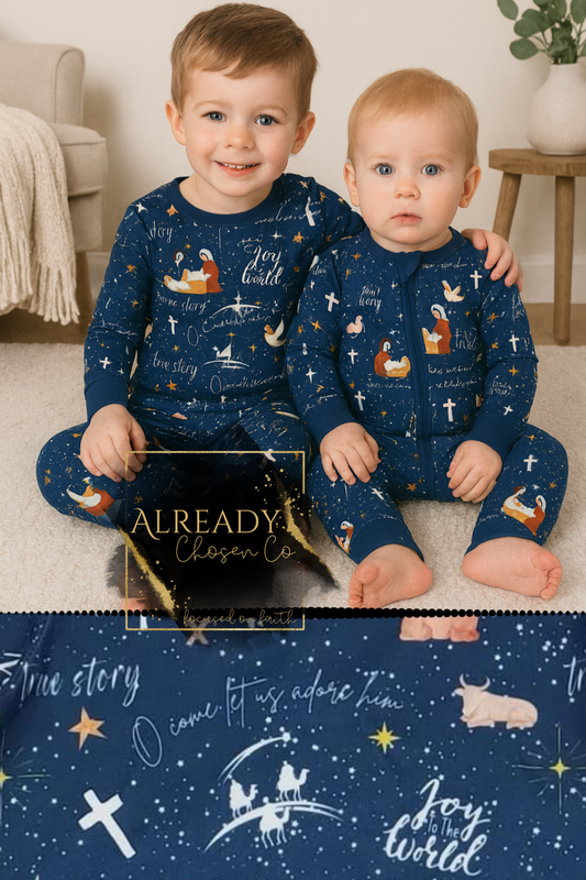 Oh Come Let Us Adore Him Christmas Pajamas