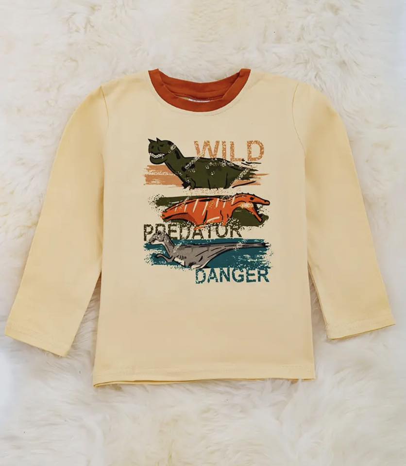 *SALE* Wild Predator Danger Dinosaur Long Sleeve Top
