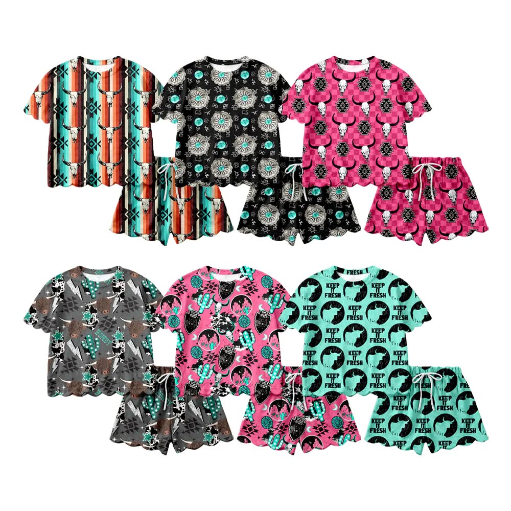 Western Scalloped 2PC Sets - 6 Options