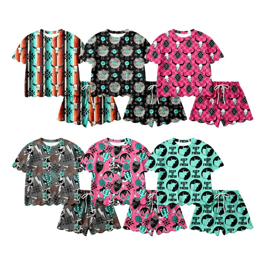 Western Scalloped 2PC Sets - 6 Options