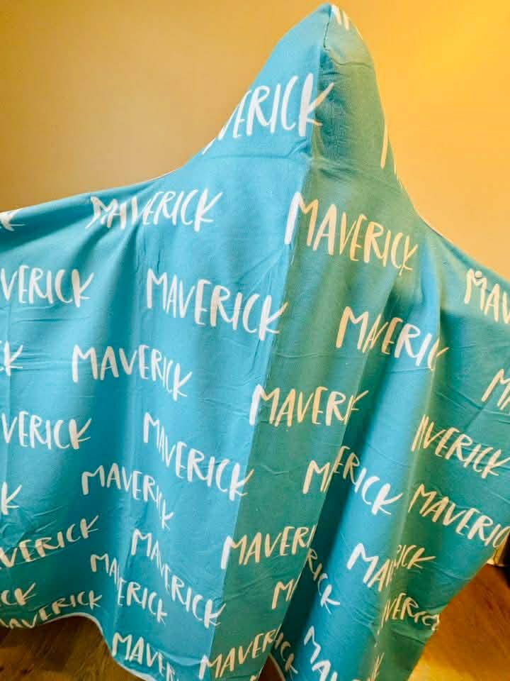 Personalized Print Name Hooded Towel