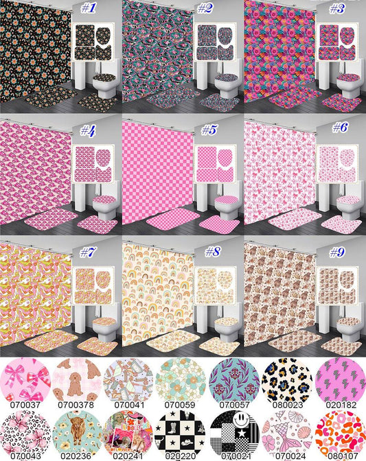 Custom Print 4PC Bathroom Set