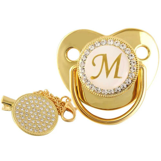 Rhinestone Gold Pacifier