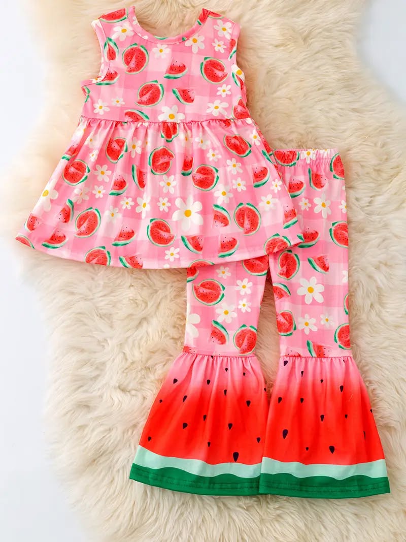 12/18M ONLY - Watermelon Top W/ Bells