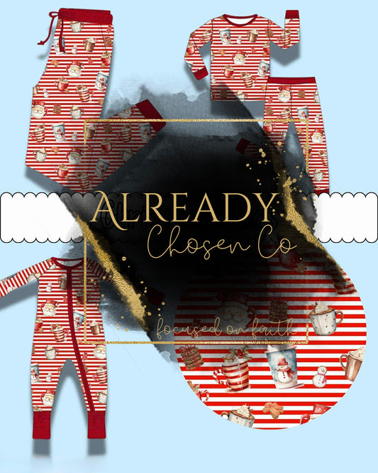Pre-Sale Red Santa Stripes Christmas Bamboo