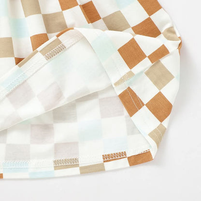 Girls Bamboo Checkered Dress