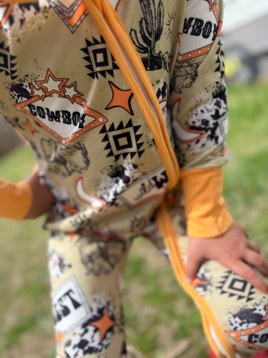 Wild West Cowboy Aztec Zippie