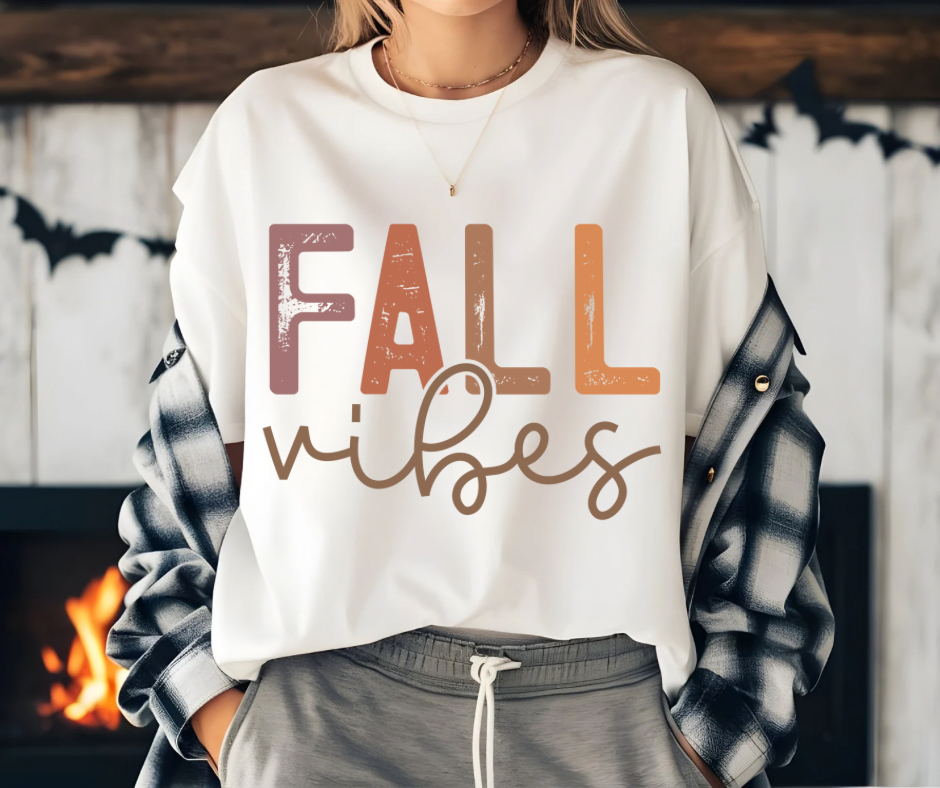 Fall Vibes Distressed TShirt