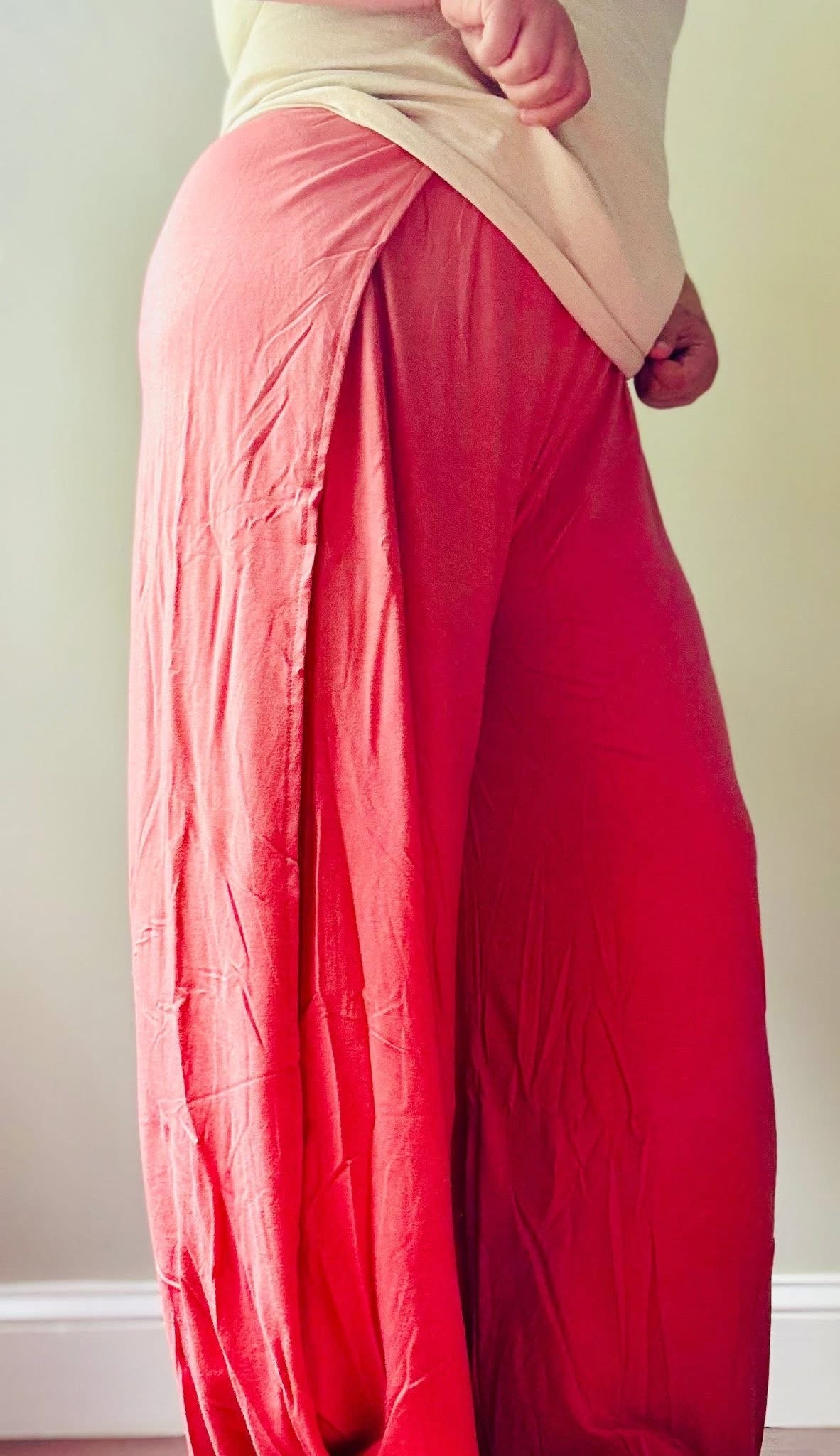 *SALE* Slit Side Dessert Rose Stretchy Pants