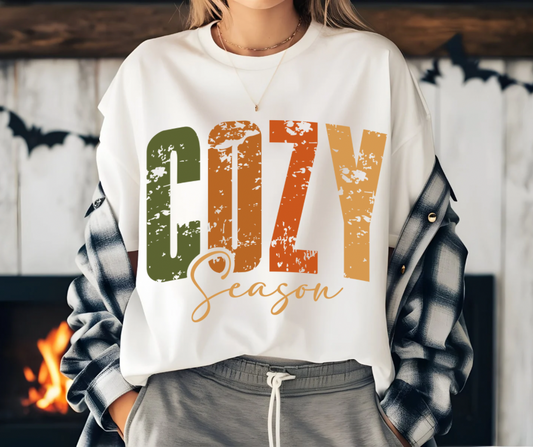Cozy Season Distressed TShirt