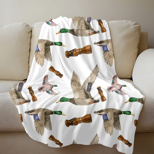 Mallard Duck Call Fleece Blanket