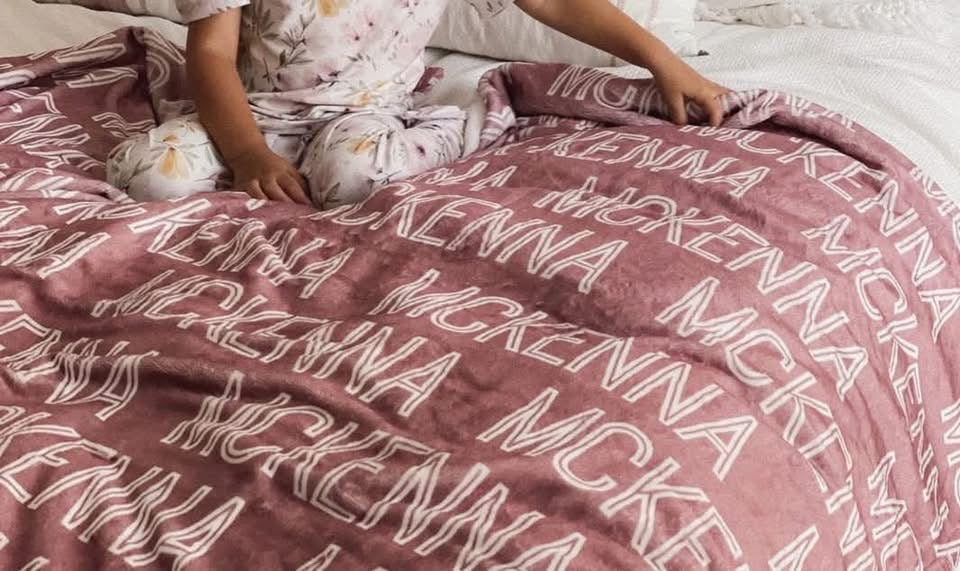 Custom Name Fleece Blanket - Jett Decker Style