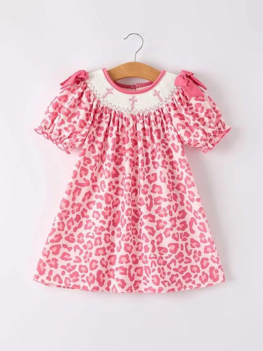 3 Cross Leopard Smock Dress