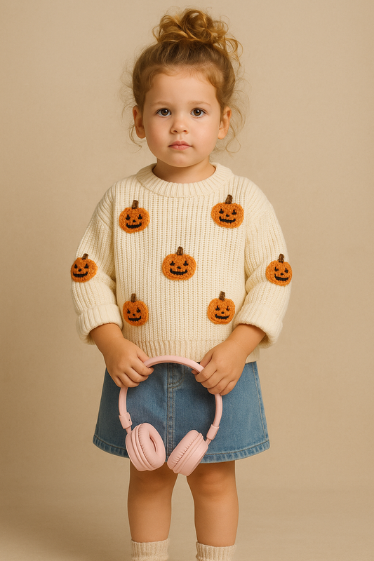 Halloween Pumpkin Children's Sweater
