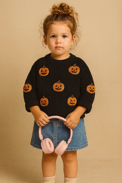 Halloween Pumpkin Children's Sweater