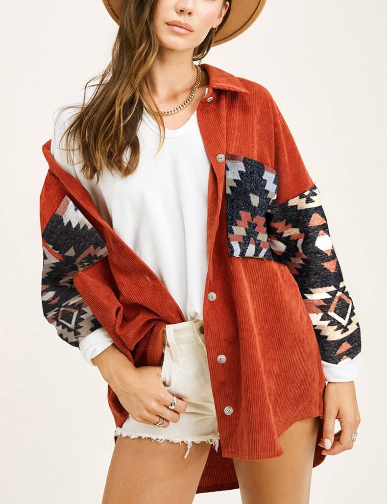 Women's Aztec Corduroy Jacket